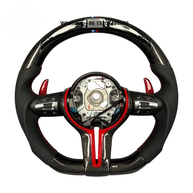 YZ Customized Lightweight Design High Strength Carbon Fiber Sports Steering Wheel for F10 F11 F15 F16 F30 3 Series 5 Series