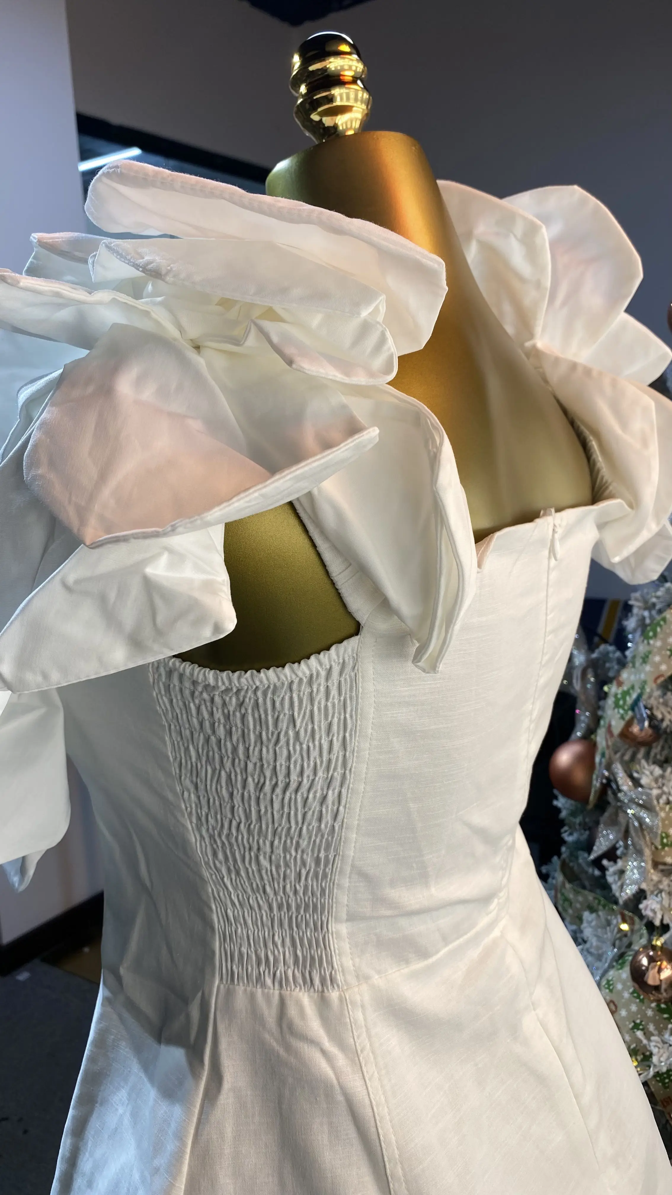 New retro sleeveless 3D floral A-line pants women's elegant casual dress-GZXX203