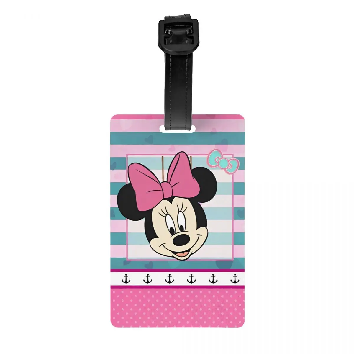 Cartoon niedlichen Minnie Mickey Mouse Gepäck anhänger Reise rosa tragbare Etikett Gepäck tasche Fall Tags Name ID Adresse Männer Gepäck anhänger