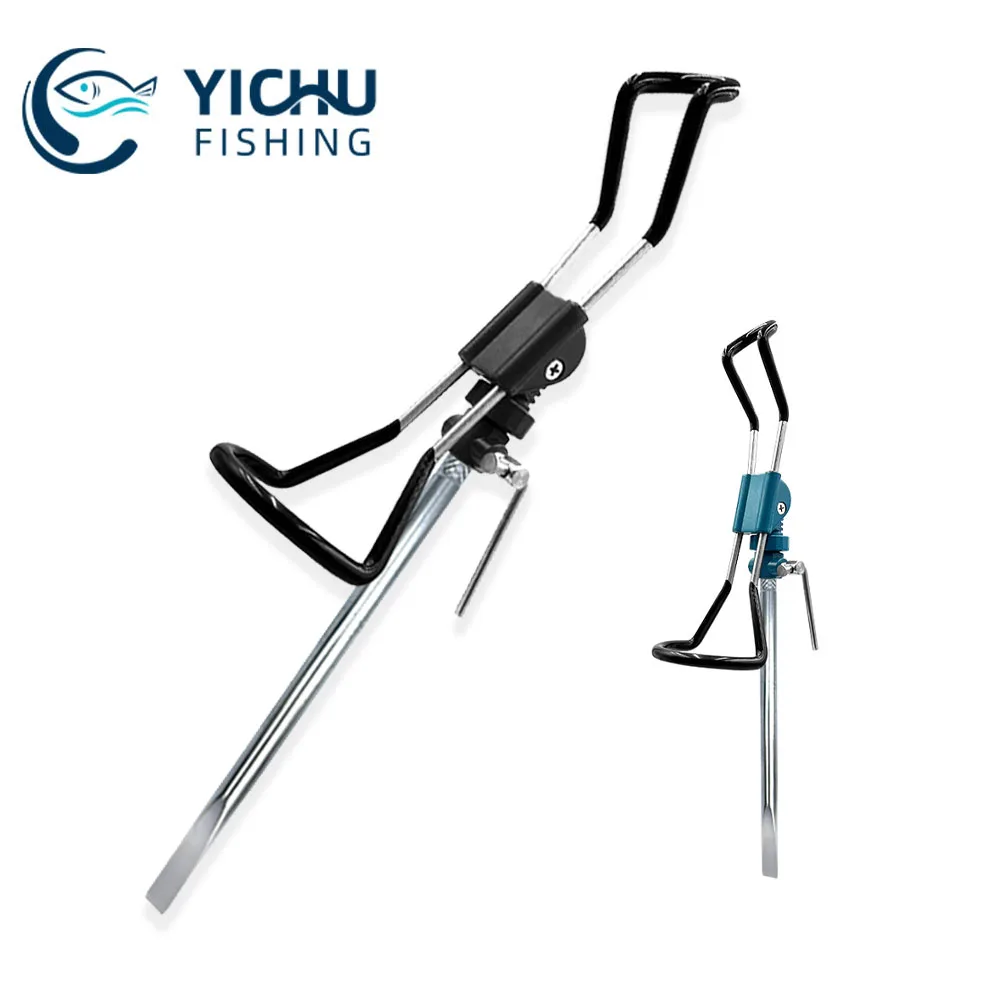 

Кронштейн для удочки из нержавеющей стали, регулируемый на 360 градусов нескользящий держатель для удочки для рыболовных снастей