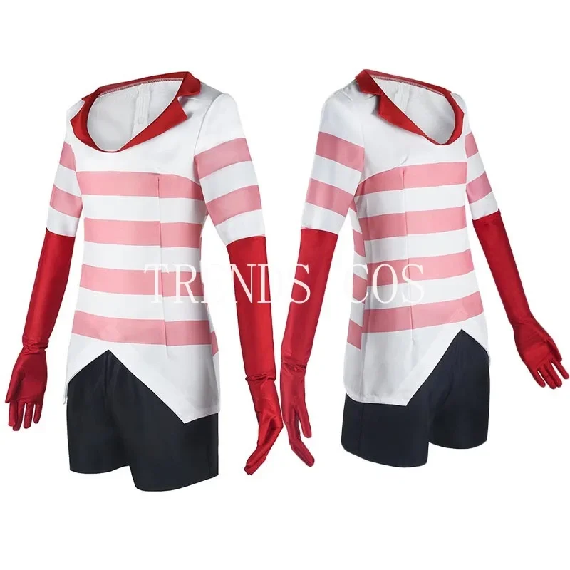 Dust Angel Cosplay Costume pour femme, Hazbin, uniforme d'hôtel, robe de fête d'anniversaire pour filles, costume de carnaval et d'Halloween