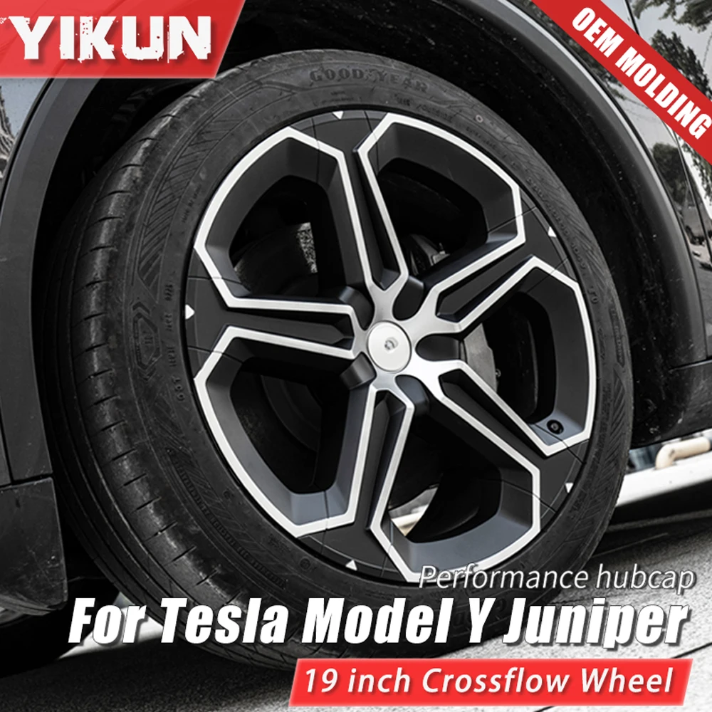 

4PCS Hub Cap for Tesla Tesla Model Y Juniper Accessories 2025 Performance Crossflow Wheel cap Replacement Full Rim Wheel Cover