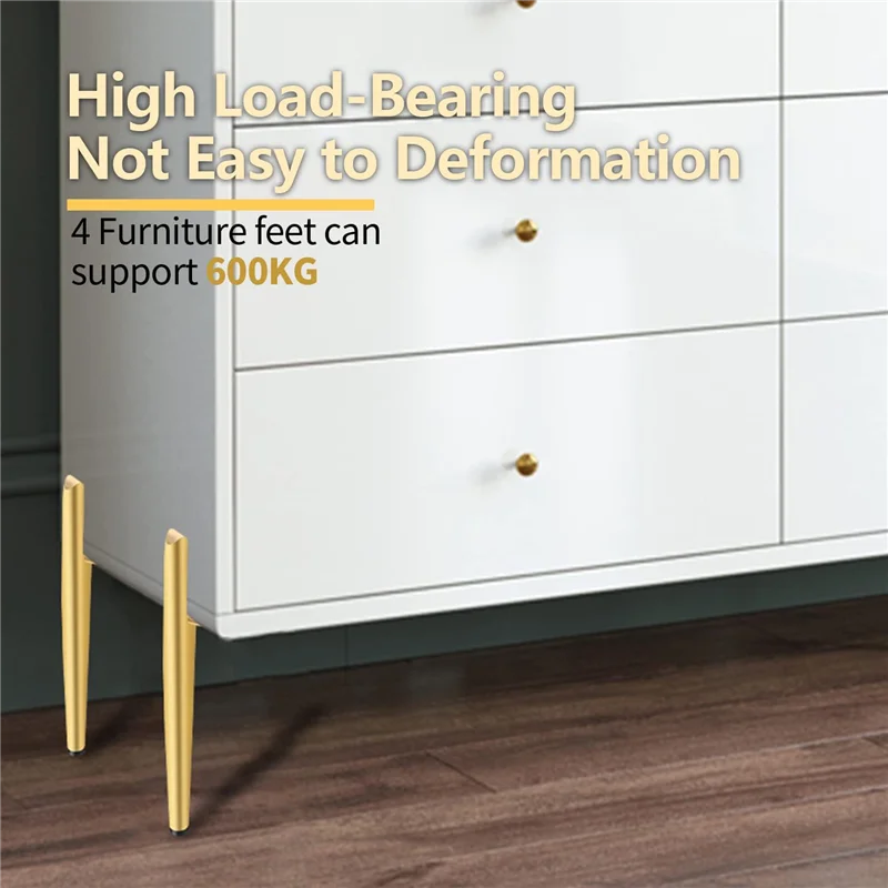 ABRB-4 Piece Furniture Feet Height 19.5 Cm Furniture Legs Sofa Foot Cabinet Feet Gold