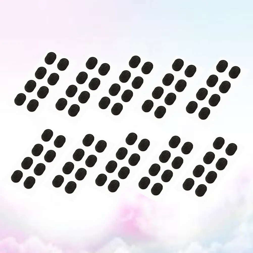 10Pcs Black Sponge Nose Pads for Glasses Eyeglasses Sunglasses Eyewear 1.0mm Thick Increase Height Anti Slip Cushions