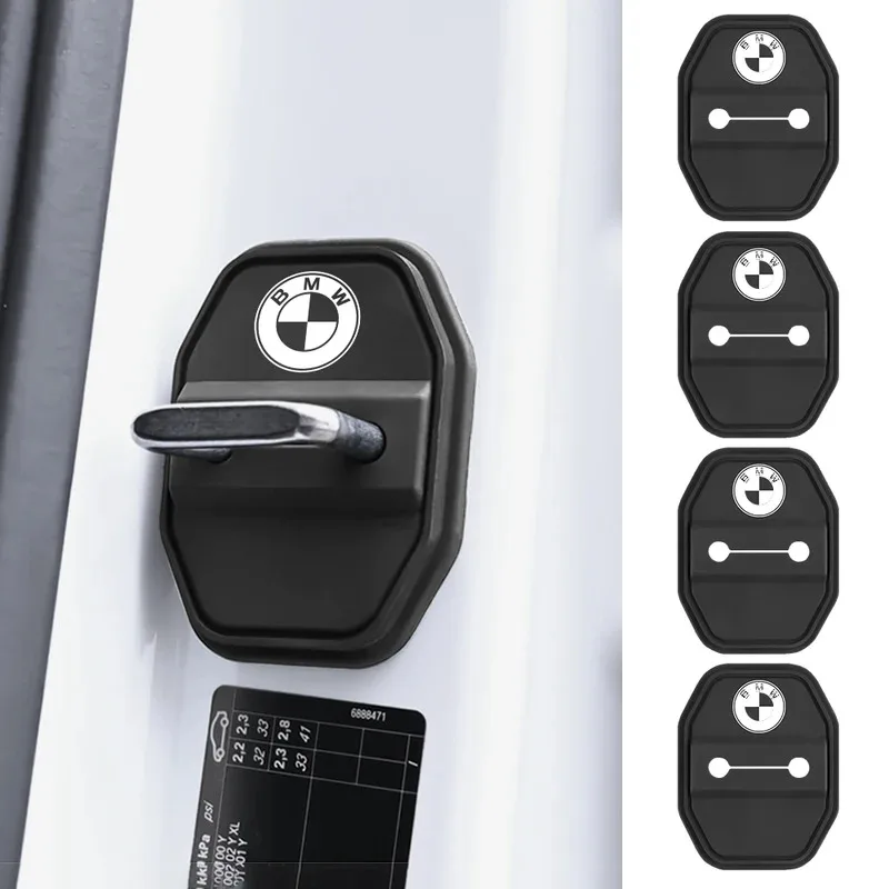 2/4 BMW M Performance E46 E90 E60 F10 F30 E39 E36 F20 E87 G30 E92 E91 X5 Car Door Lock Cover Protection Shockproof Pad Stickers