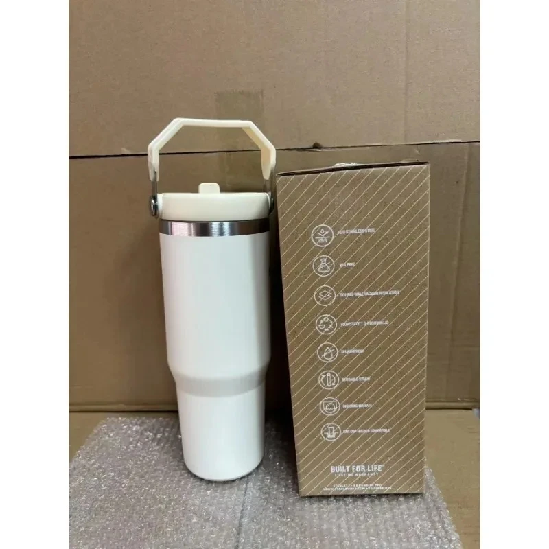 Taza aislante resistente de 30 oz, para hombres y mujeres: acero inoxidable 304, tapa abierta con una sola mano, taza de viaje para automóvil