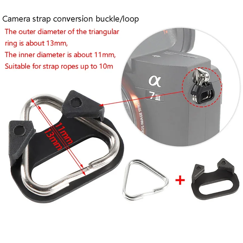 

Belt Hook Camera Shoulder Strap Triangle Split Ring Replacement Camera Buckle Accessories For Fujifilm Olympus Pentax Sony
