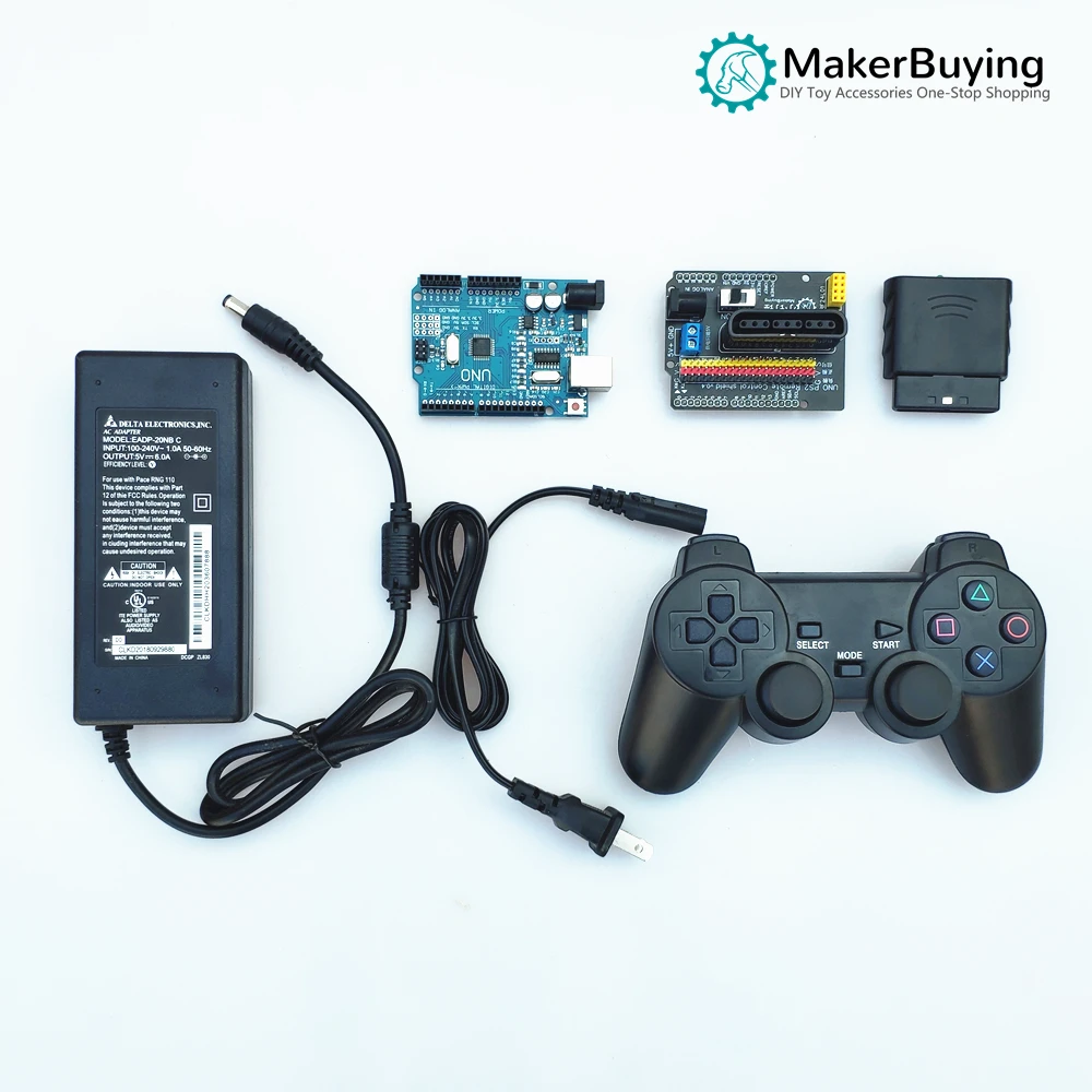 Alta Potência DIY Robô Braço PS2 Controle Kit, Arduino Aprendizagem Kit, 6DOF