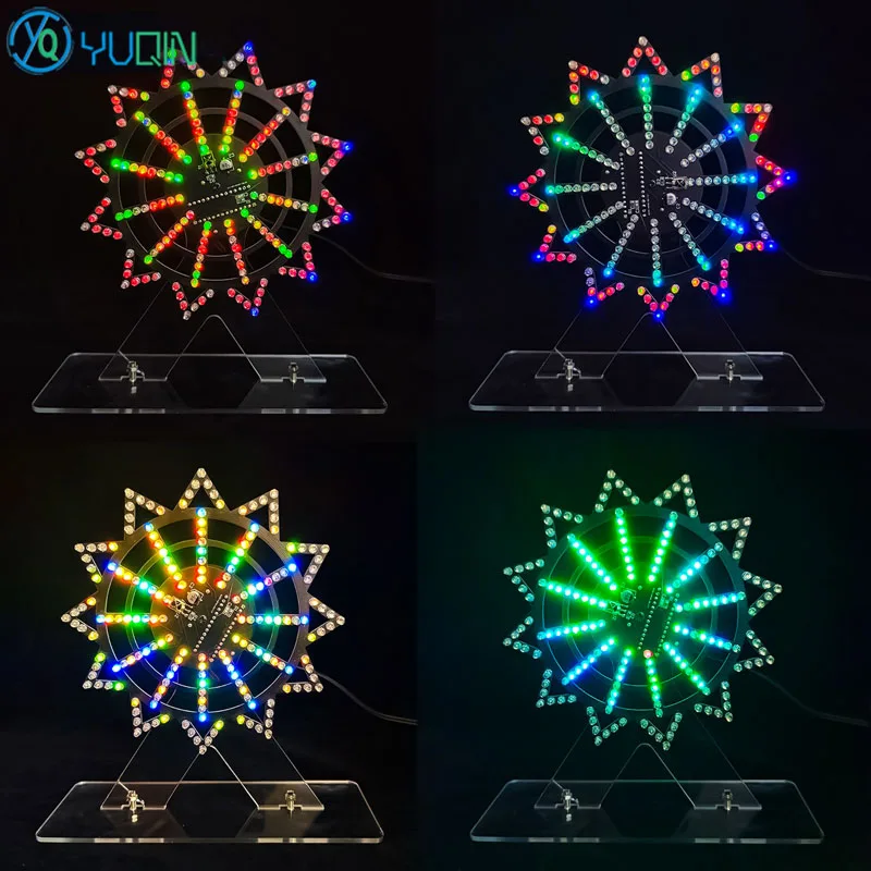 Colorful Cool Animation LED Electric Rotating Ferris Wheel Components DIY Welding Assembly Parts