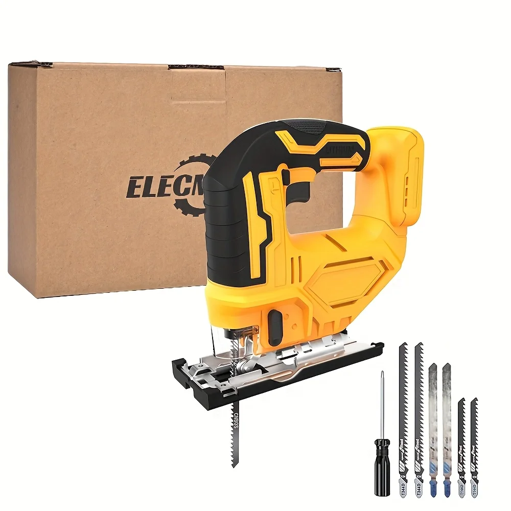 

for Dewalt 20V Battery Compatible Cordless Jigsaw, Battery Not Included, with LED Work Light, 0°-45° Angled Cutting, 3 Orbit Settings for Straight/Curved/Angled/Circular Cutting, Holiday Gift, Gift for Men, Christmas Gift