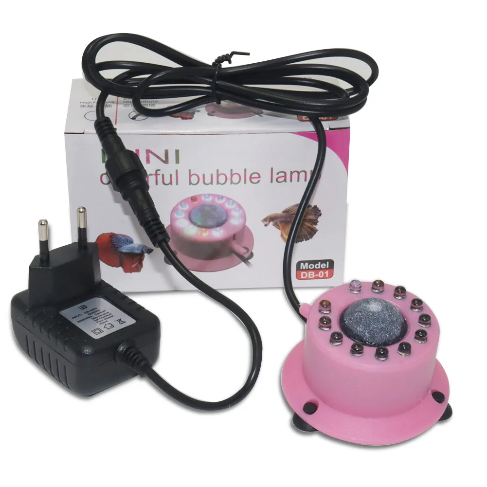 Aquariumlamp LED Waterdicht 4 kleuren Variabele mini Bubble Lamp Aquariumverlichting Dompellamp Zuurstofverrijking