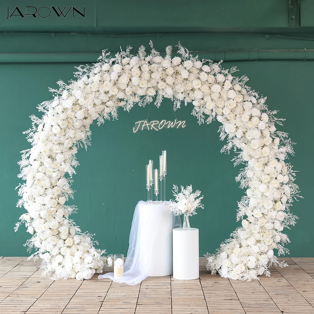 

Wedding Decoration Items White Series Artificial Rose Rime Plants Flower Arrangement for Event Backdrop Decor Christmas Supplies