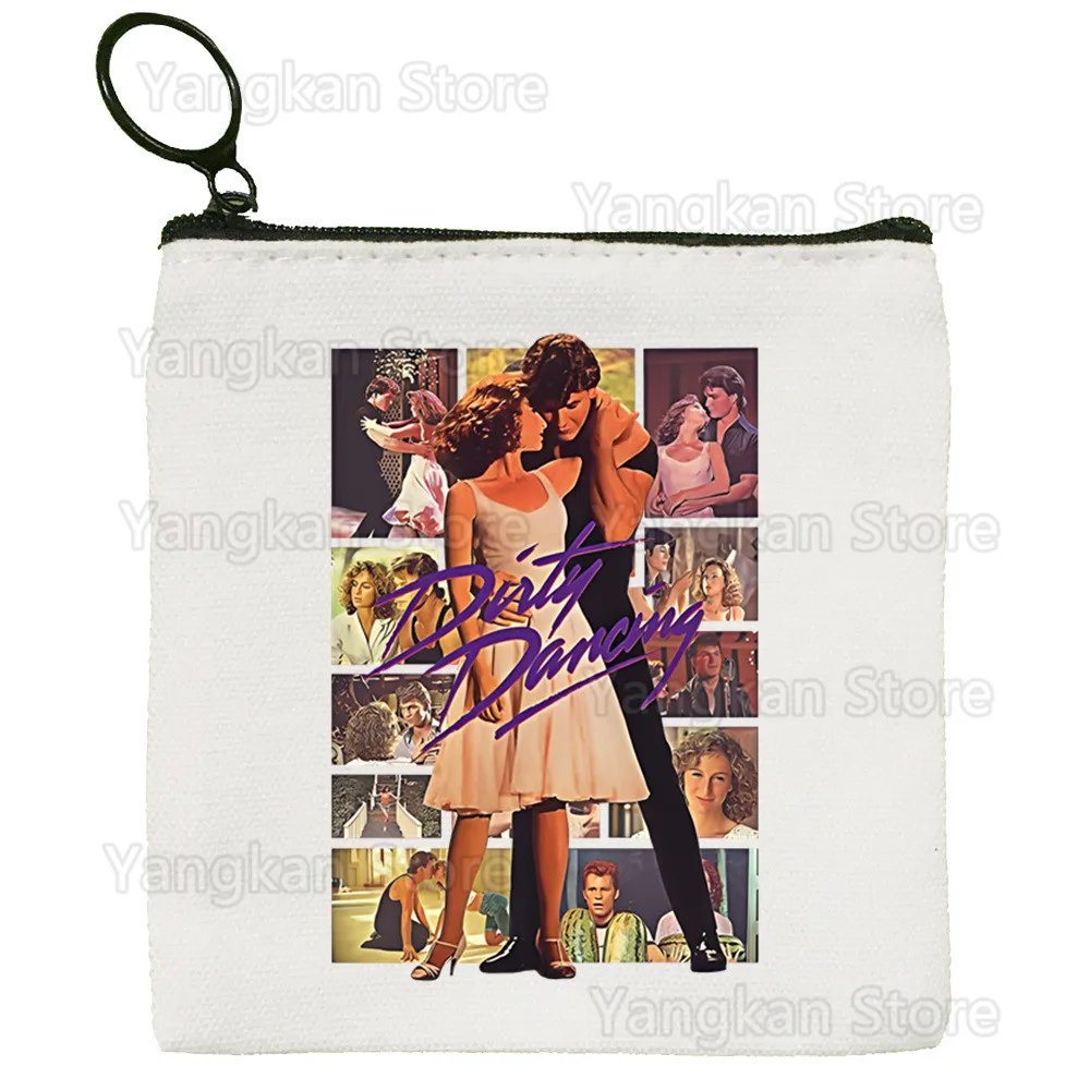 Monedero de lona Harajuku de película Dirty Dancing, bolsa de almacenamiento con logotipo personalizado, bolsa de lona, nuevo monedero, monedero para llaves