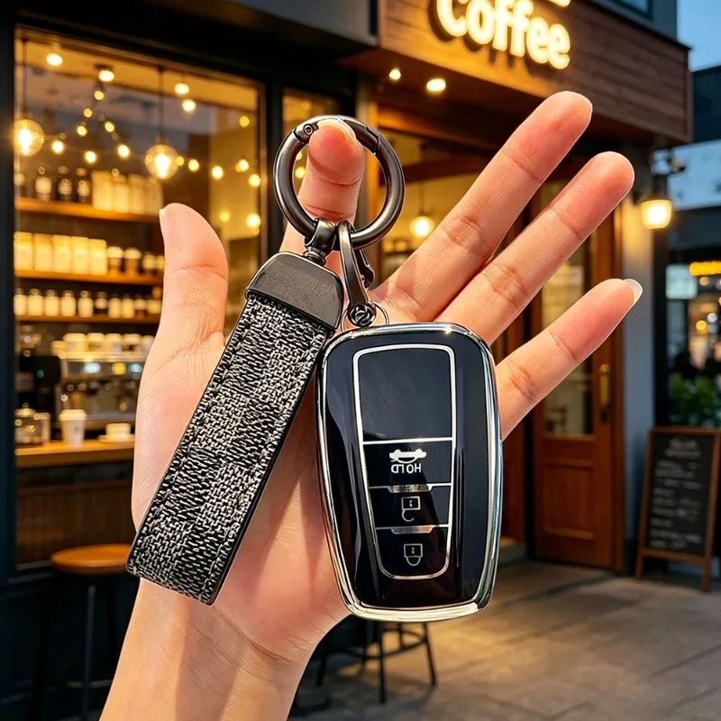 2 3 4 Tasten TPU Autoschlüssel-Schutzhülle für Toyota C-HR RAV4 Land Cruiser Prius Camry Corolla CHR Prado Schlüsselanhänger Zubehör