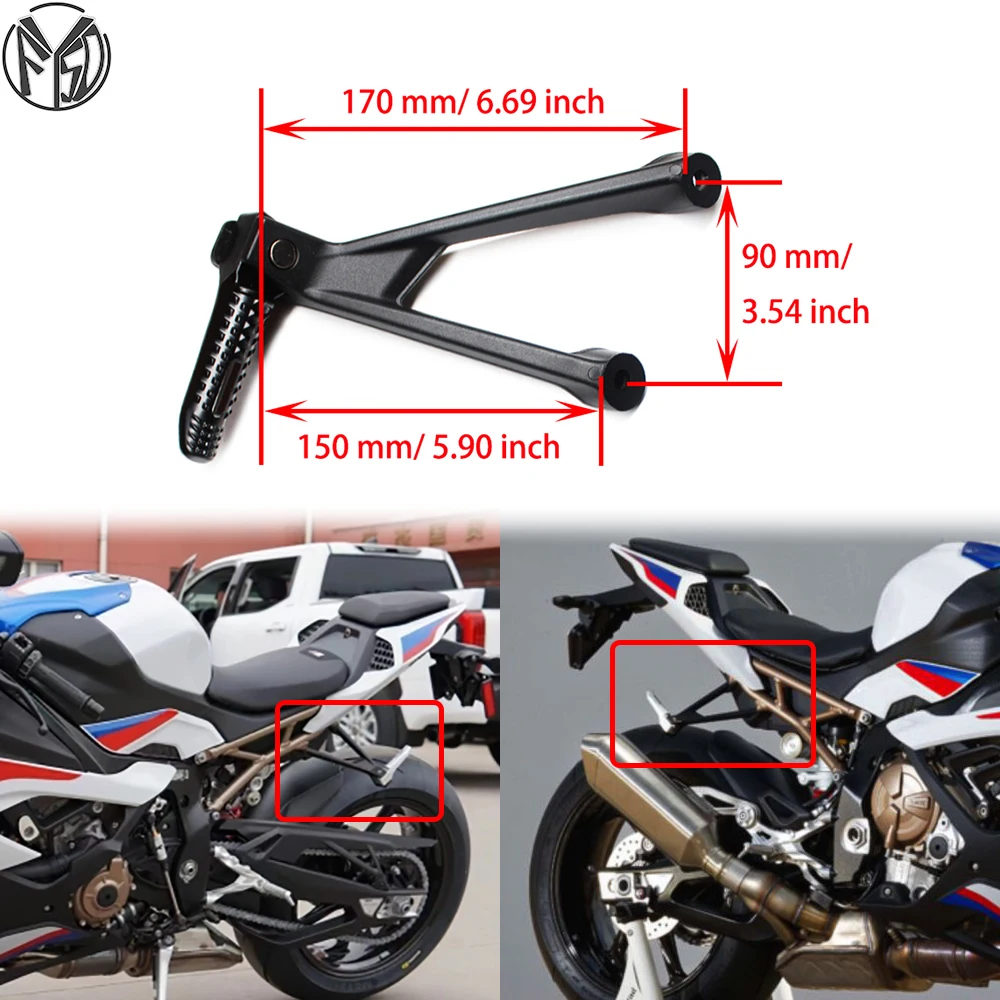 Per BMW S1000RR S1000R S1000 RR R S 1000 R RR 2010-2017 2016 moto posteriore passeggero poggiapiedi pedane poggiapiedi Kit staffa pedale