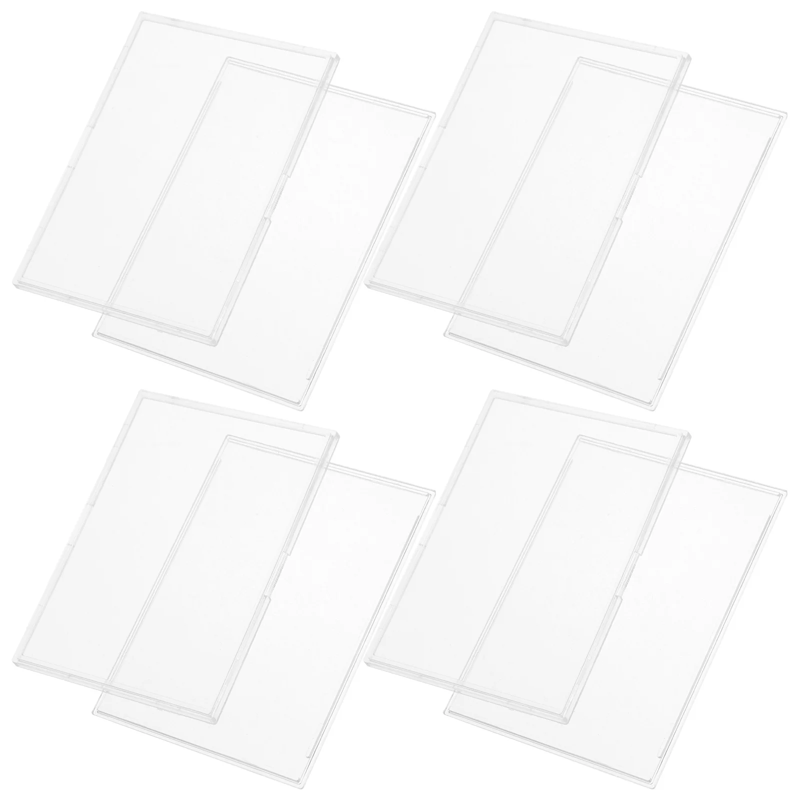 10Pcs Clear Acrylic Card Case Holder for Trading Cards Protection Display Reusable Hard Transparent Cover Stain