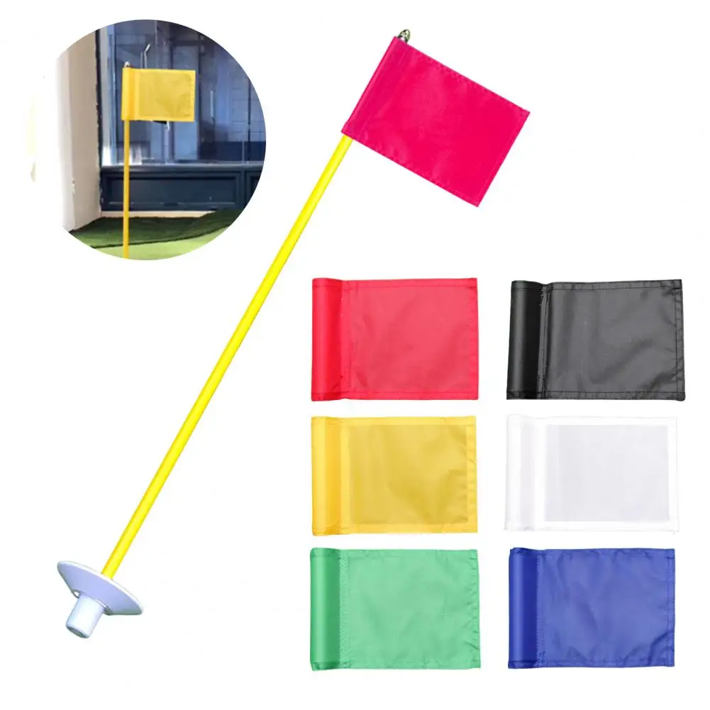 Golf Flag Nylon Golf Target Flag with Tube Inserted Mini Pin Flags Waterproof Putting Golf Flagstick for Backyard Garden Yard