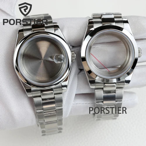 Imagen 1 del producto Caja y correa de bisel pulido, cristal de zafiro, movimiento Nh35, Nh36, 28,5mm, Datejust Watch Mod, alta calidad, 36/39mm