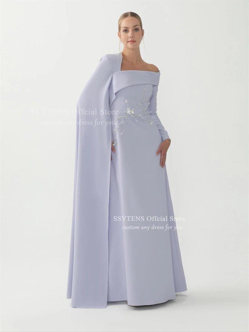 فساتين سهرة أنيقة باللون الوردي من SSYTENS مزينة بحفلات رسمية للنساء قبالة الكتف بدون أكمام فستان حفلات مخصص 2026