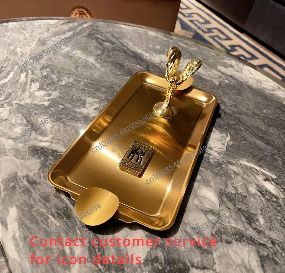 R logo Little Gold Man CIGARLOONG Cigar Ashtray Bronze Bottom Large Diameter Titanium Metal Household Luxury Rolls Ash Tray