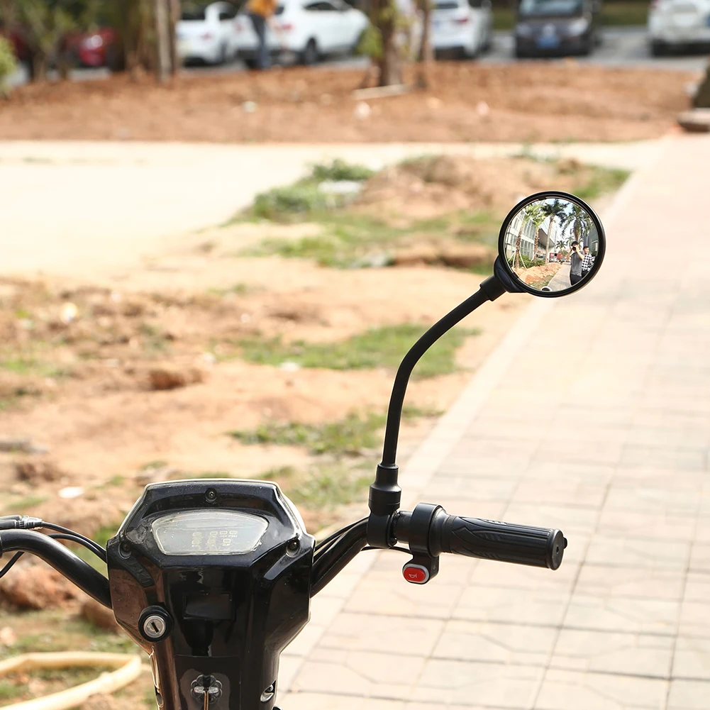 

Universal Bicycle Rearview Handlebar Mirror Bendable Hose Adjustable Wide Range Cycling Accessories Bicycle Handlebar Reflector