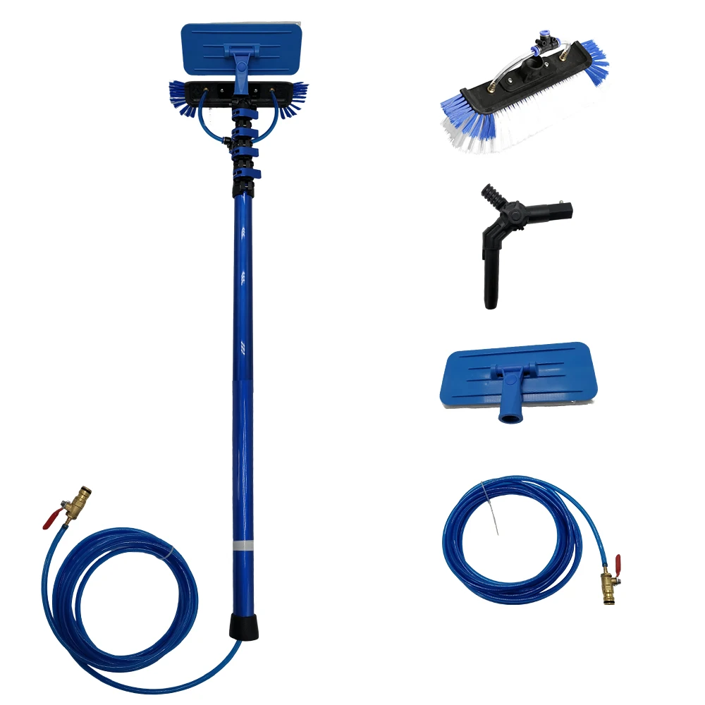 Solar Panel Cleaning Carbon Fiber Pole Water Fed Brush with Swivel Pad for Window Cleaning (3.6/6.0M)