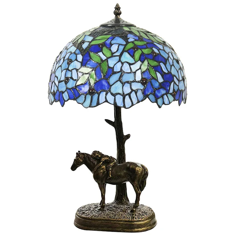 

Stained glass, bedroom study bedside, decorative lamps