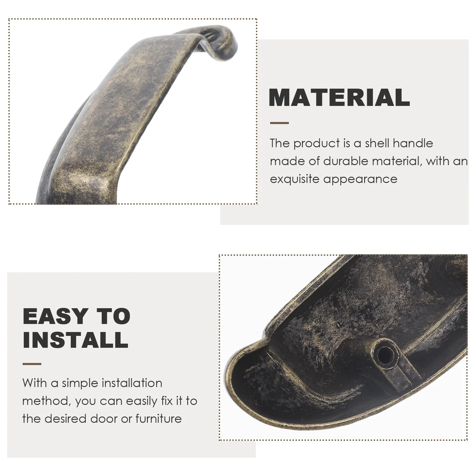 

4pcs Metal Shell H les Vintage European Style Drawer Pulls Cabinet Door Hardware Furniture Wardrobe Kitchen Cupboard