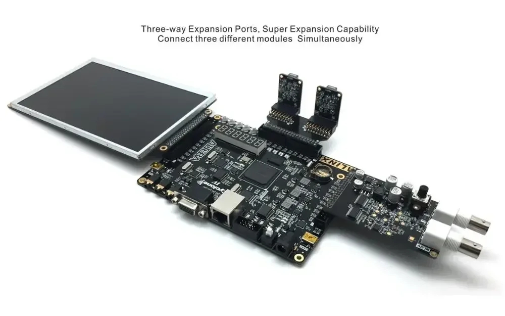 INTEL ALTERA Cyclone IV FPGA-Entwicklungsboard NIOS EP4CE15 DDR2 Gigabit Ethernet ALINX Marke (FPGA-Board + Programmierader)