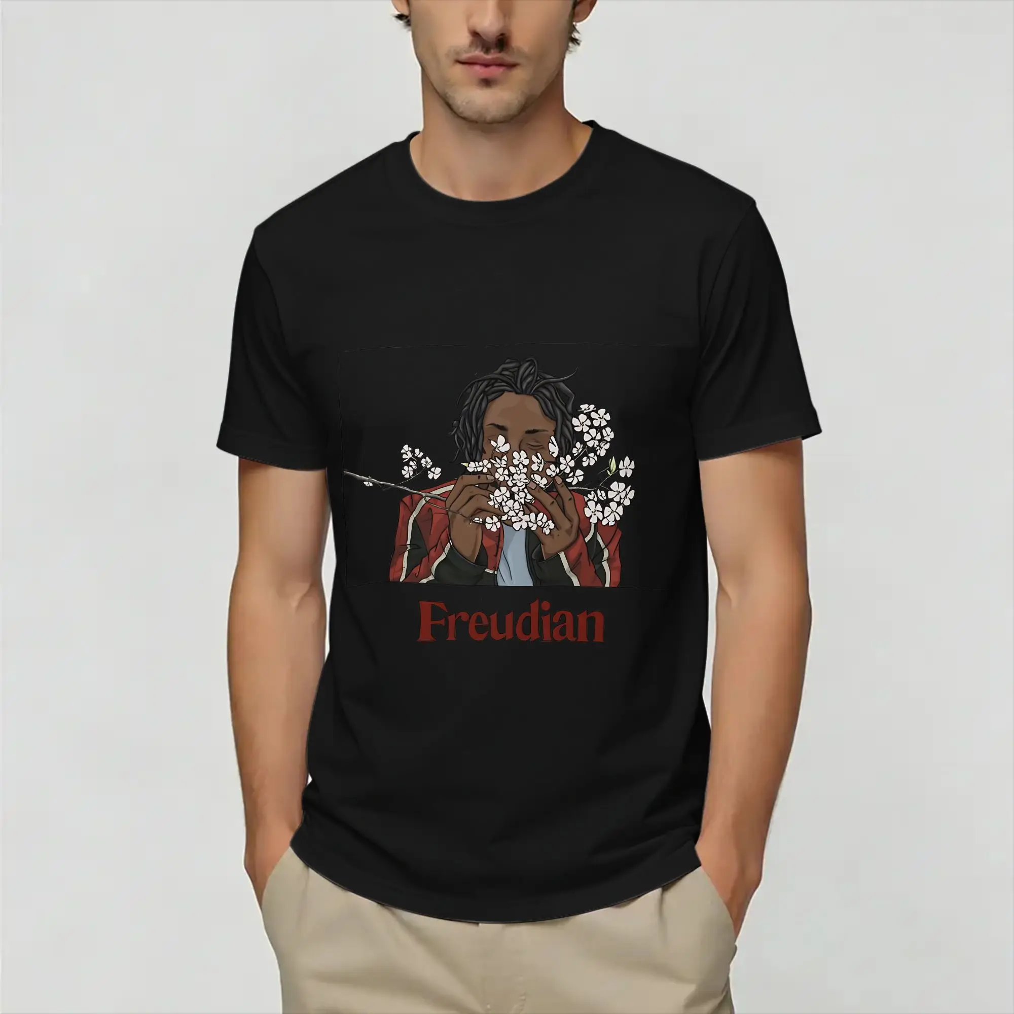 Oversized T-Shirt Beach Daniel Caesars Popular T-Shirts  Cotton Tshirt for Men Y2K Basic Wholesale Short Sleeve Clothes