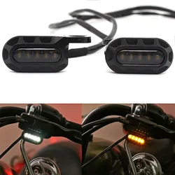 Black Motorcycle 12V LED Turn Signal Indicator Light Running Lamp For Harley Harley-Davidson Sportster 1200 883 72 48 2004-2022