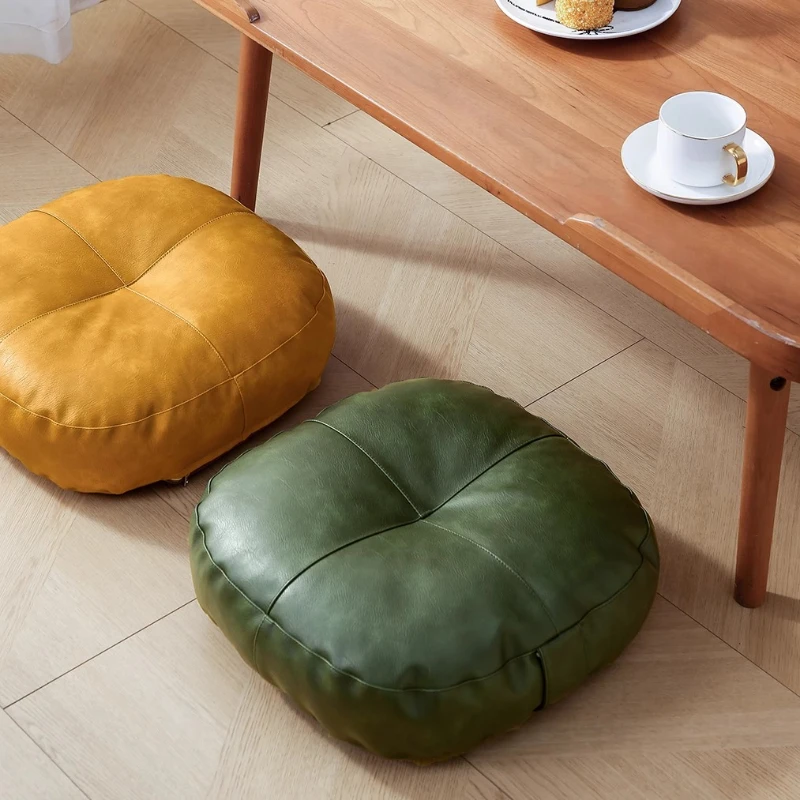

Japanese Floor Meditation Cushion, Lazy Sitting Pad, Home Tatami Window Cushion, Leather Zen Mat for Yoga Meditation Practice