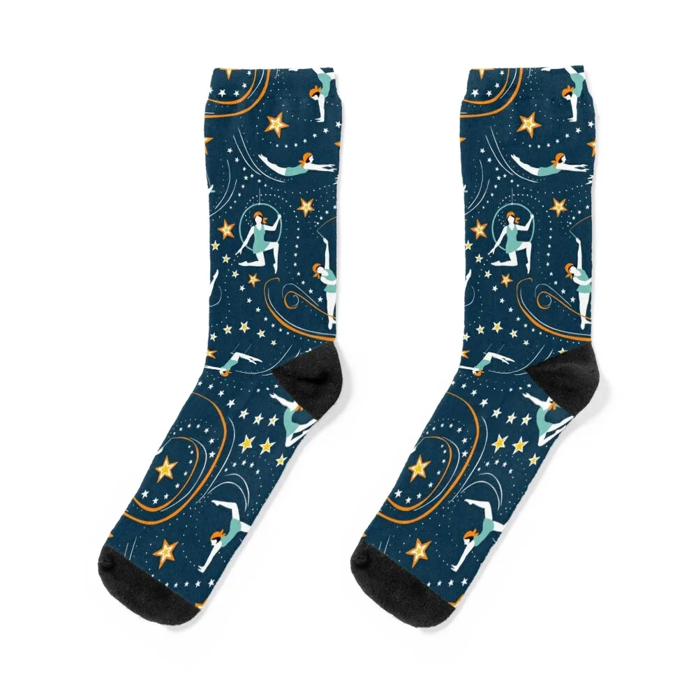 

Circus Performers 1920s Acrobats on dark navy Socks Rugby Lots custom happy Socks Men Women's