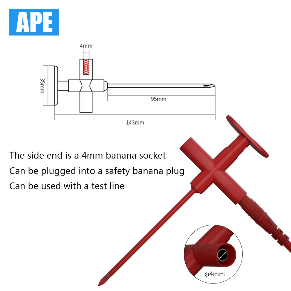 Automotive & Precision Circuit Repair Test Wire Kit No-Break Wire Test Probe Alligator Clip Test Lead