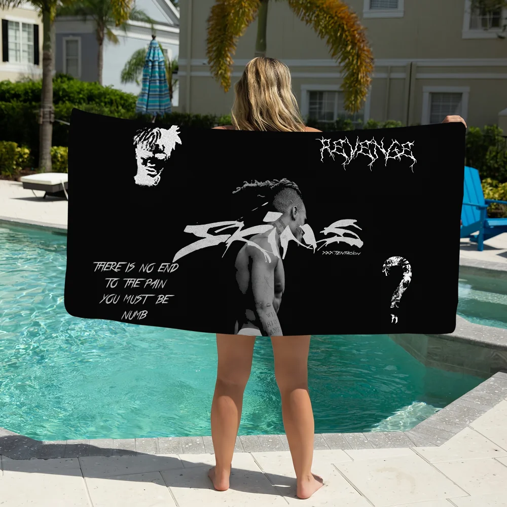 

X-XXXTentacion Rapper Skins Towel Soft Pool Gift For Travel Gym Sauna Travel Spa Shower Camping Quick Dry Sports Beach Towels