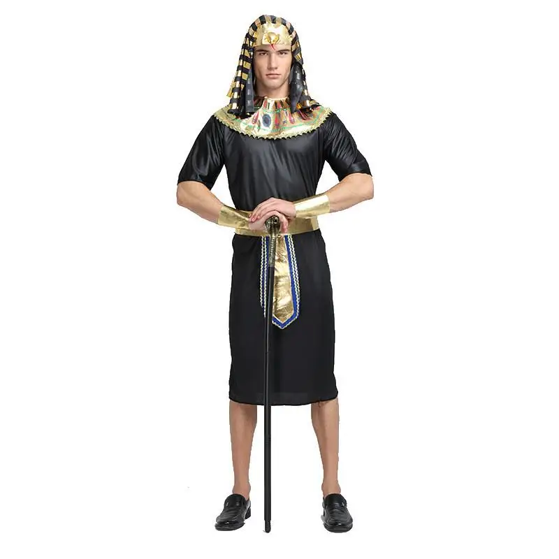 

Adult Men's Halloween Costume Cosplay Makeup Dance Ancient Roman Pharaoh Priest Samurai Clothing Ethnic Stage Costume Women
