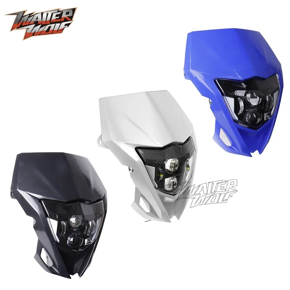 WR450F WR250F LED Headlight Assembly For YAMAHA WR TTR YZ XT 125 250 400 450 R/F MX Enduro Head Light Lamp E-mark Dirt Bike Lamp