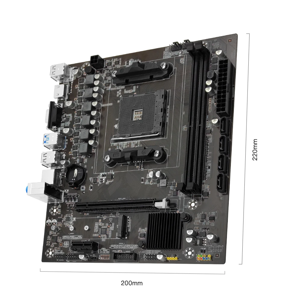 Imagem -03 - Motherboard Slot Am4 Suporta Amd Ryzen Geração 15 Cpu Hdmi Vga Desktop Memória Ddr4 Dual-channel Nvme M.2 Ngff Machinist-b450