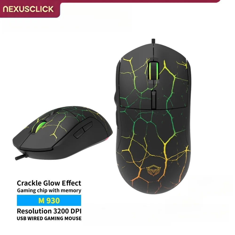 NexusClick Ergonomic Wired RGB Backlit Gaming Mouse
