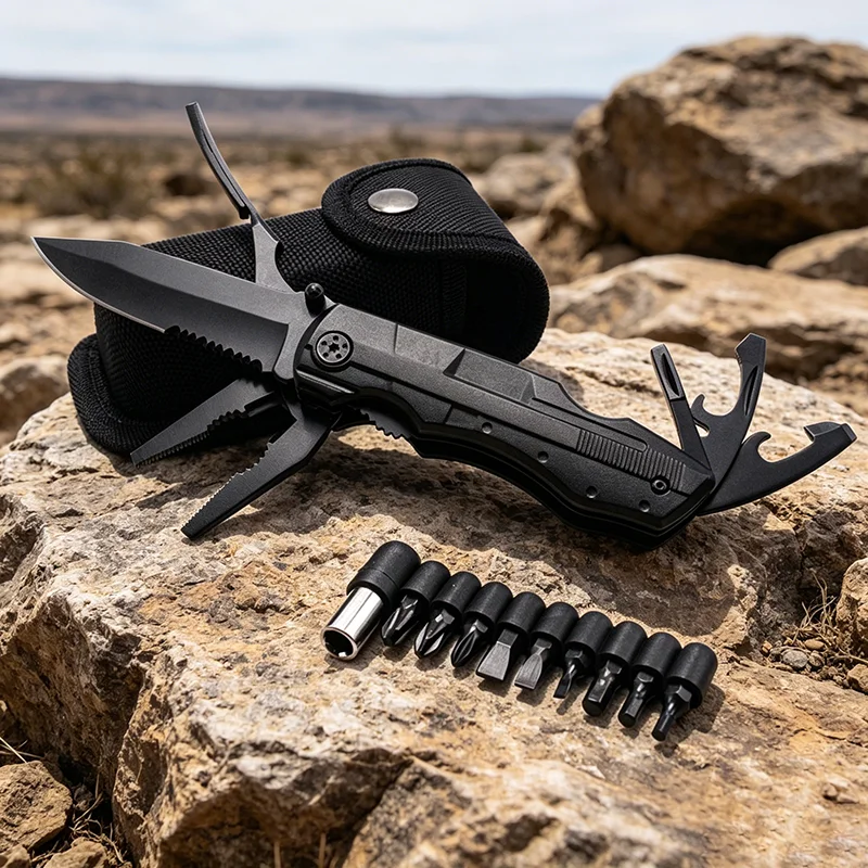 

Multi functional folding pliers, field emergency pliers, portable screwdriver head pliers, EDC maintenance tool