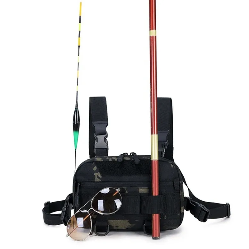 

Мужской многоцелевой рюкзак, тактическая нагрудная сумка для рыбалки, водонепроницаемый нейлоновый рюкзак MOLLE для скалолазания, кемпинга, уличная поясная сумка