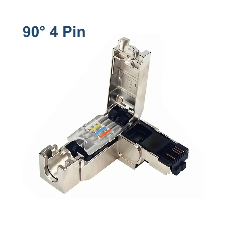 Industriële Siemens Metaal Afgeschermde RJ45 Stekkeradapter 4-pins 6GK1901-1BB10 Ethernet Crystal Head 8-pins 1B Geen Druk 180 °   Connector