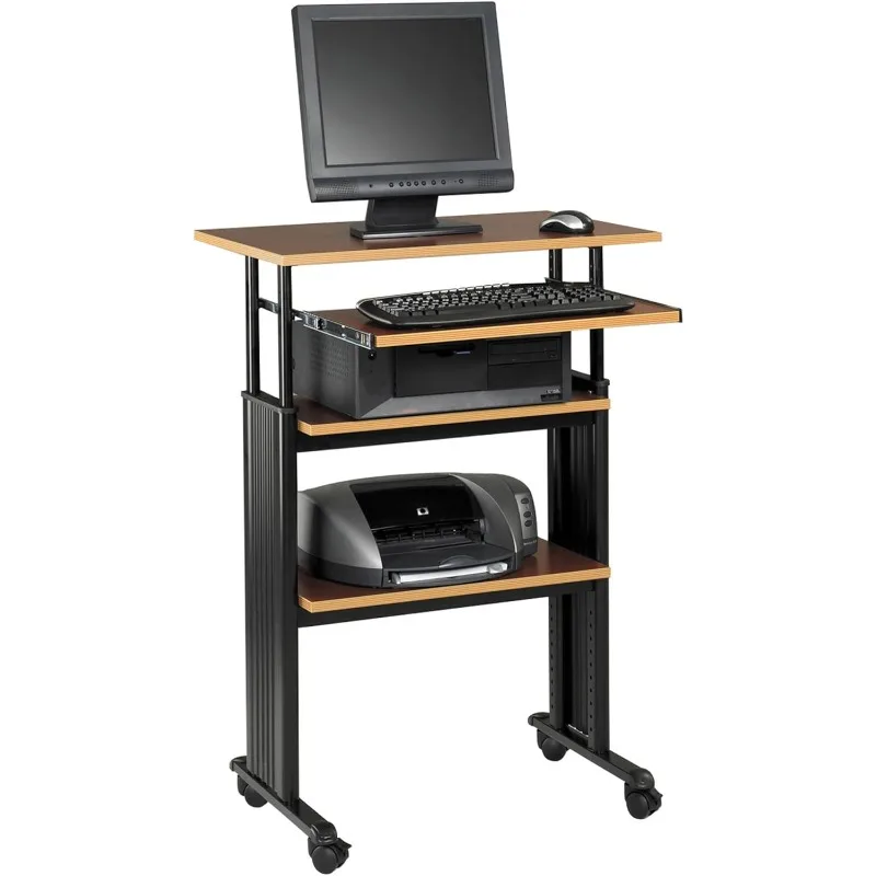 Products 1929CY MUV Mobile Stand-Up Height-Adjustable Desk,Keyboard Storage, Steel Frame Construction