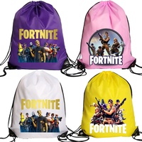 Fortnites Drawstring Bag Sports Waterproof Backpack Bundle Pocket Cartoon Anime Terylene Basketball Bags Birthday Cute Gift 2025