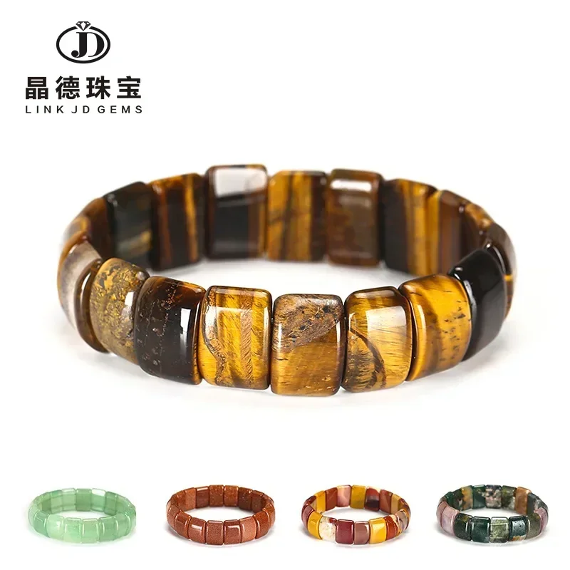 Tiger's eye yellow string men and women couples models single loop string simple models natural stone bracelets  men bracelet