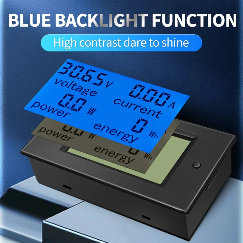Peacefair PZEM-031 PZEM-051 4 in1 Digital Wattmeter Voltmeter Ammeter DC 6.5-100V Voltage Current Power Energy Consumption Meter