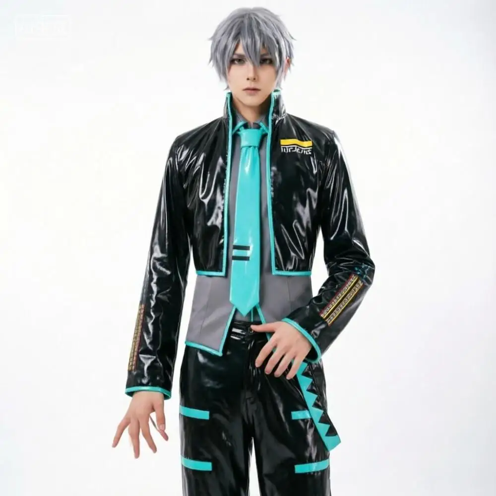 Anime Mikuo Männliche Version Cosplay-Kostüm Schwarzer Anzug Mikuu Weihnachts-Cosplay-Kostüm Party-Outfit für Damen und Herren