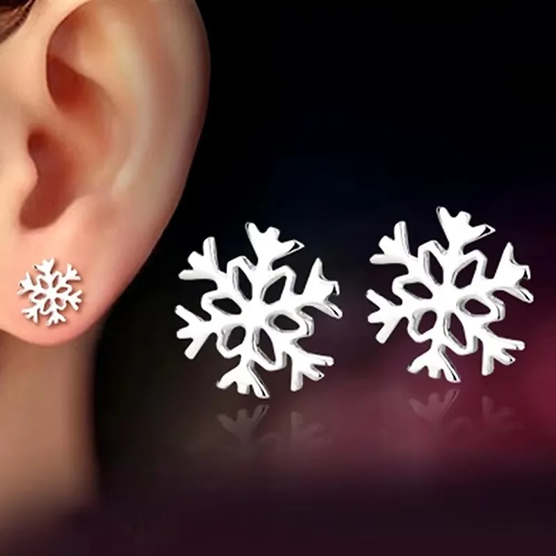New Product Launch Distribution,2025 New Fashion Earrings Cute Snow Earrings Simple Hollow Wild Lady Earrings Jewelry Wholesale