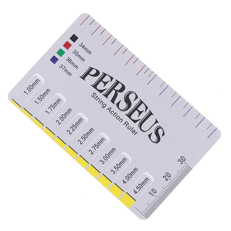 1 قطعة البلاستيك الفولاذ المقاوم للصدأ وتر غيتار عمل مقياس حاكم سلسلة الملعب حاكم بطاقة Luthier أداة لآلات سلسلة