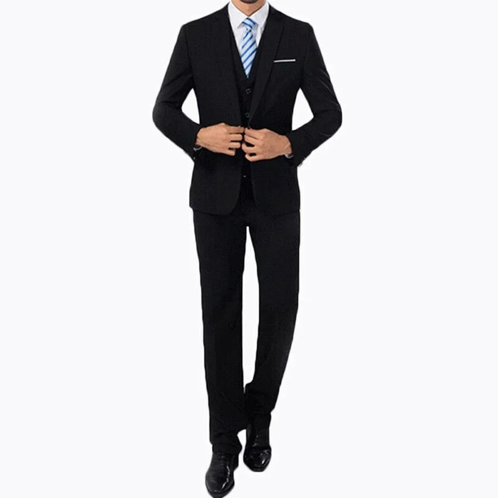 Mens Formal Blazer Jacket Coat Pants, Slim Business Suit Tuxedos, Party Wedding, TagSize M~2XL, Polyester Fabric, Fashionable